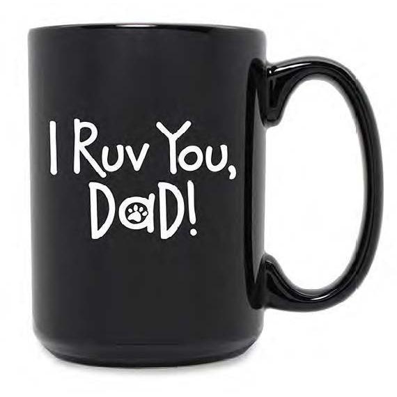 I Ruv You Dad Black Mug, Set Of 2