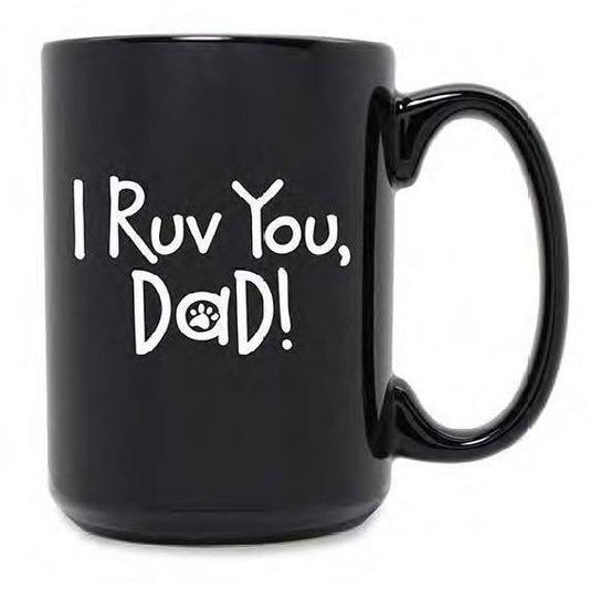 I Ruv You Dad Black Mug, Set Of 2