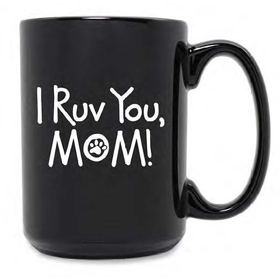 I Ruv You Mom Mug Black, Set Of 2